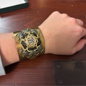 Vintage Gold Repurposed Cuff Bracelet
